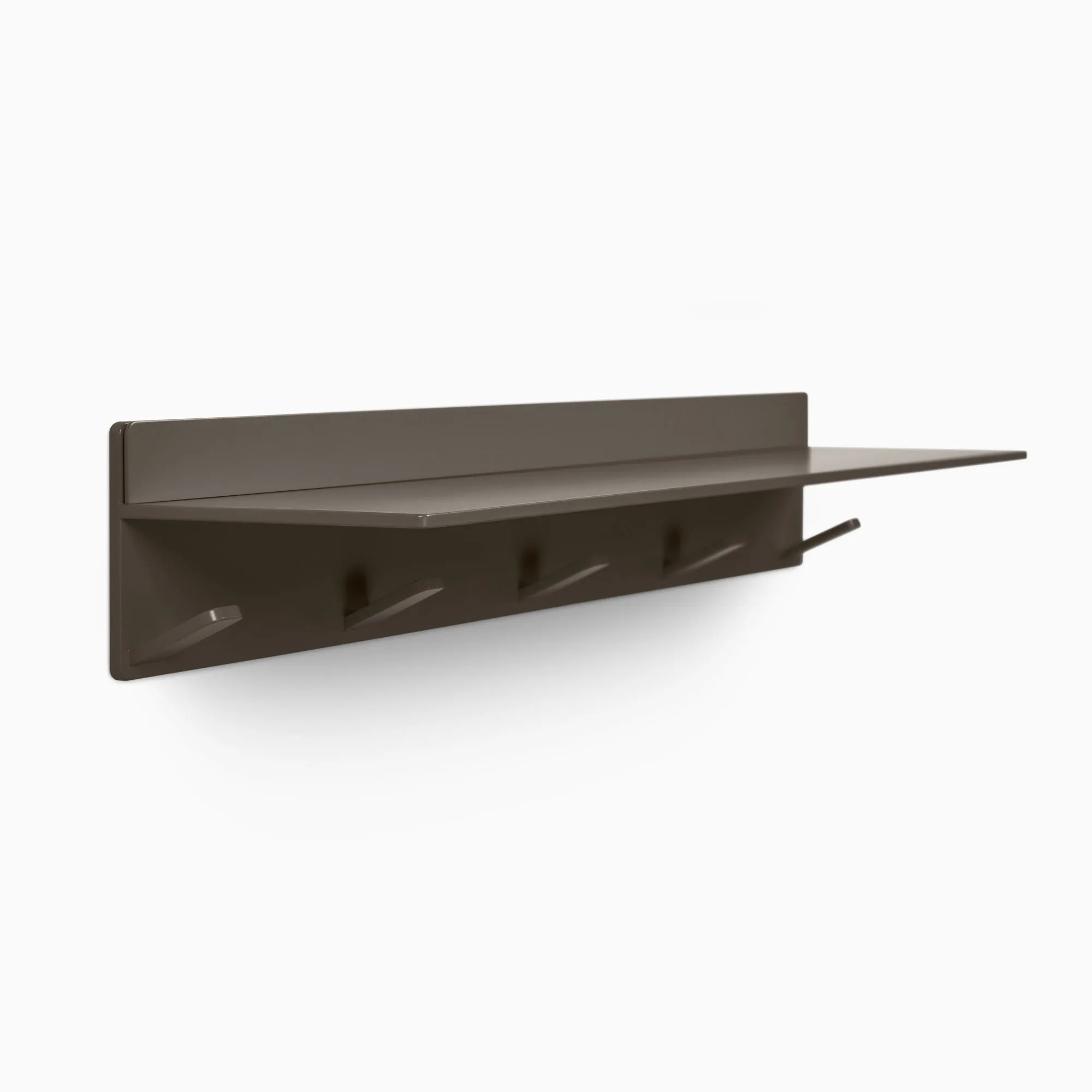 Tromso Steel Floating Shelf   Coat Rack