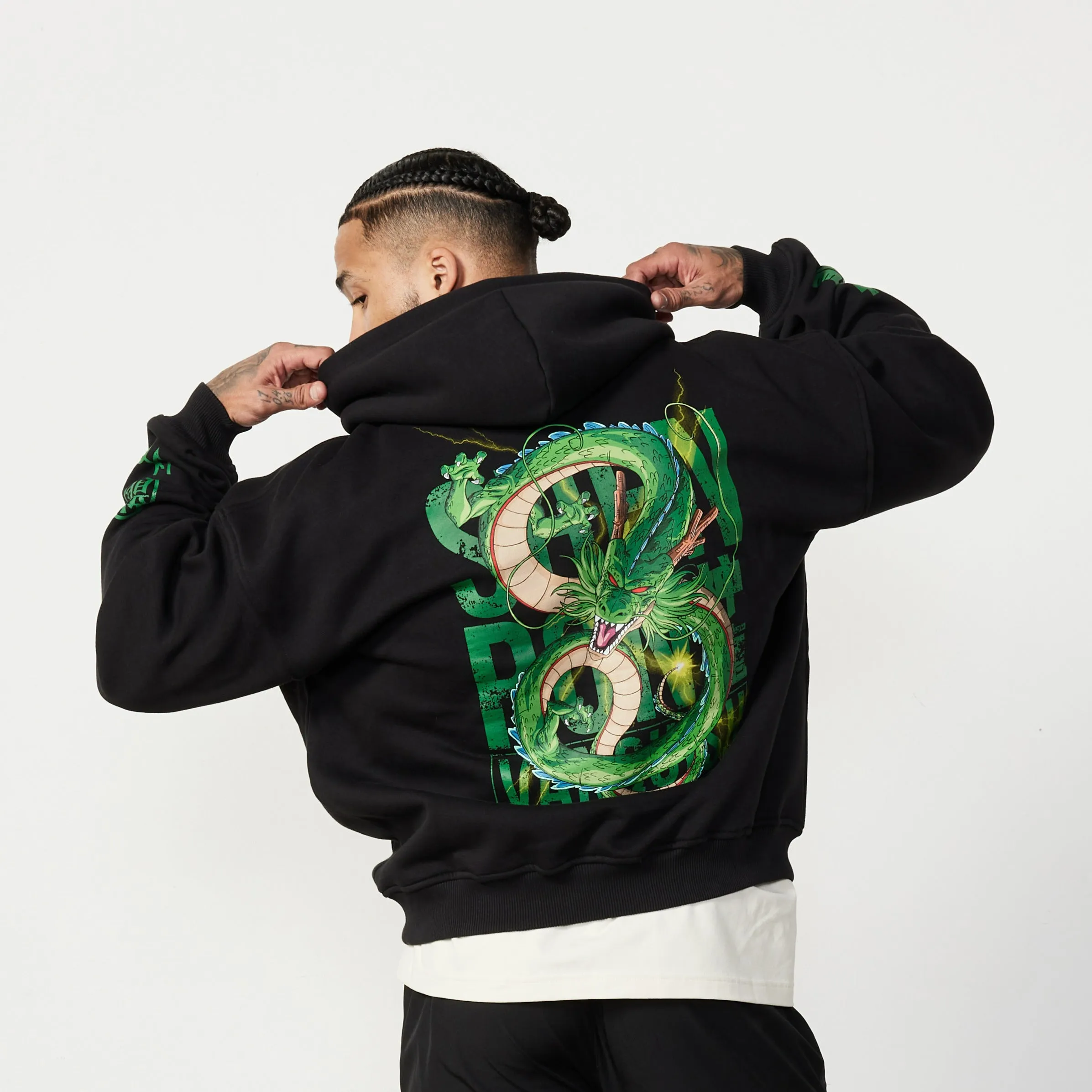 Vanquish DBZ Shenron Black Oversized Pullover Hoodie