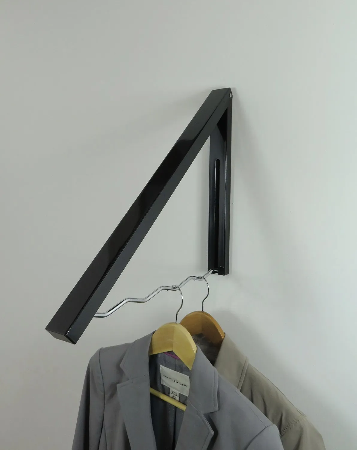 Wall Mounted Coat/Clothes/Hat Hanger, Black