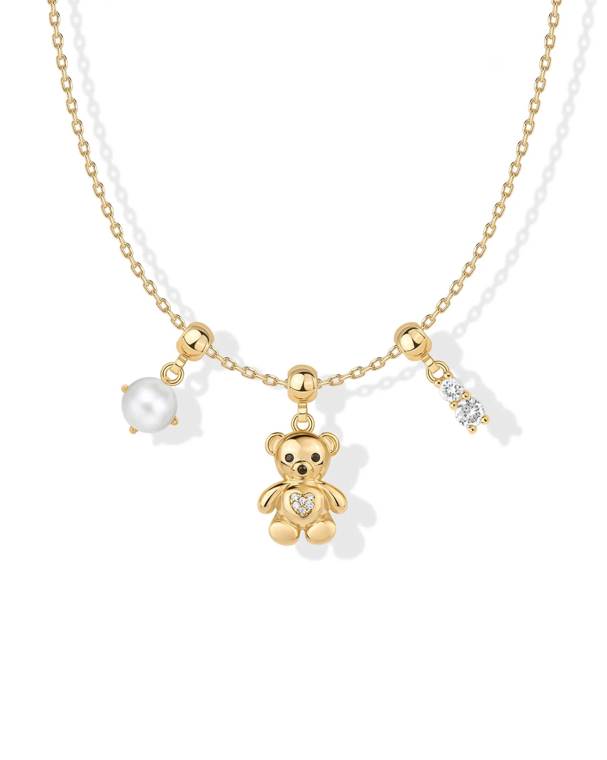 Whimsy Teddy Bear Charm Necklace