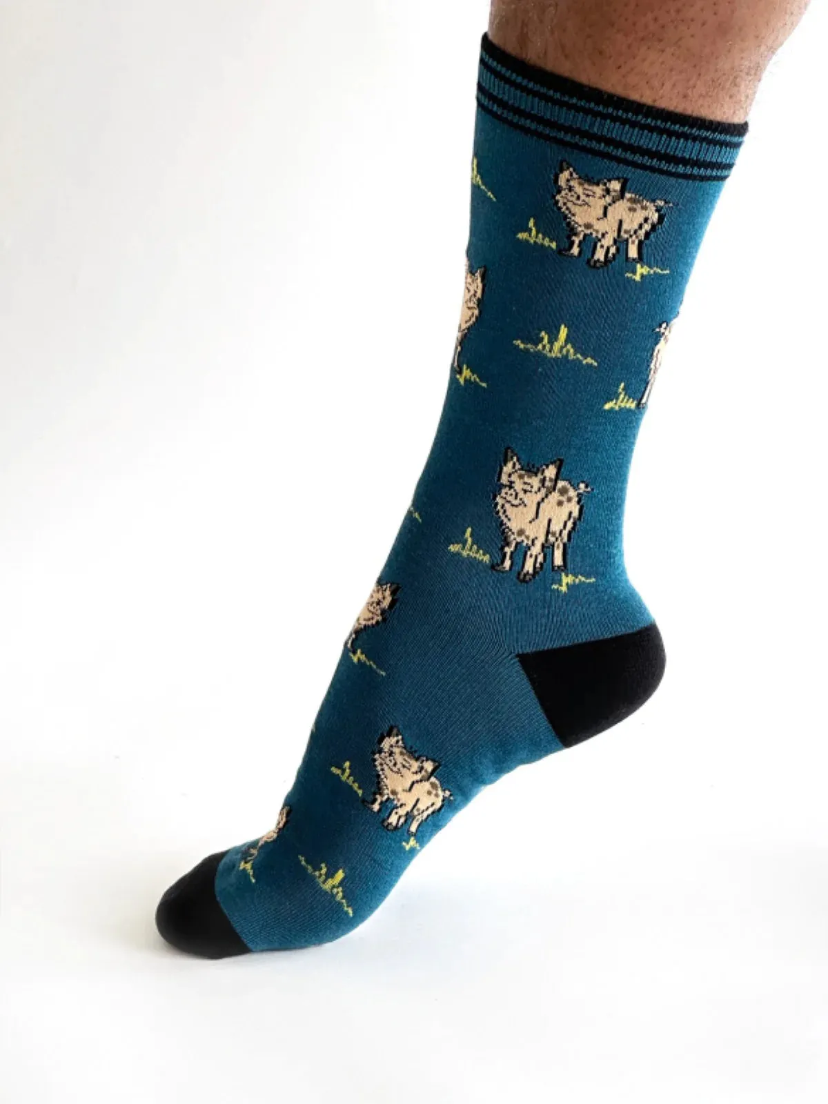 Willem Pig Bamboo and Organic Cotton Men's Crew Socks