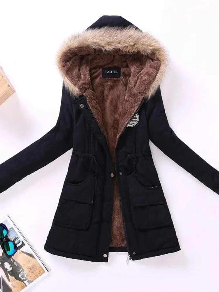 Winter Cotton Hooded Parka