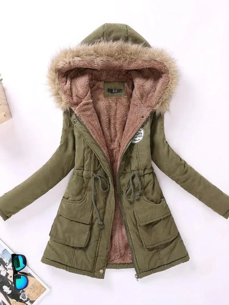 Winter Cotton Hooded Parka