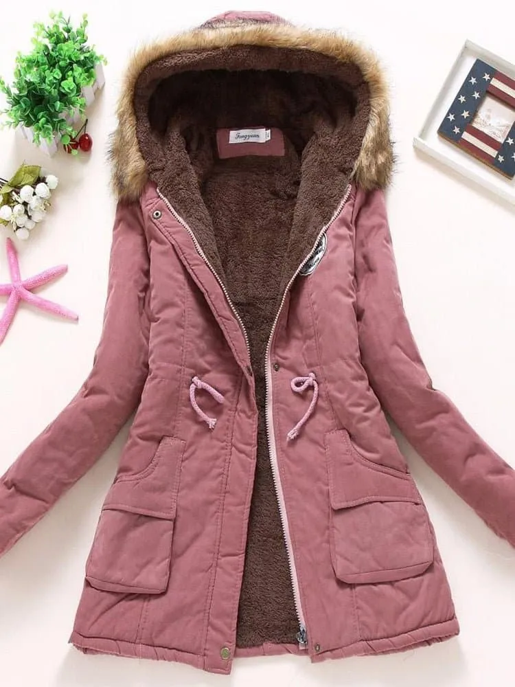 Winter Cotton Hooded Parka