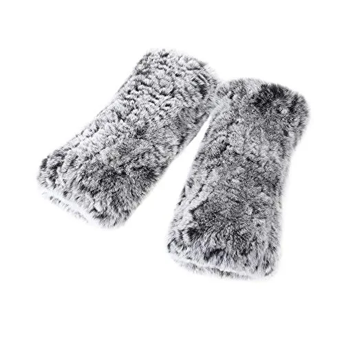 Women Winter Knitted Rex Rabbit Neck Warmer Infinity loop Scarf Scarves For Women Ladies