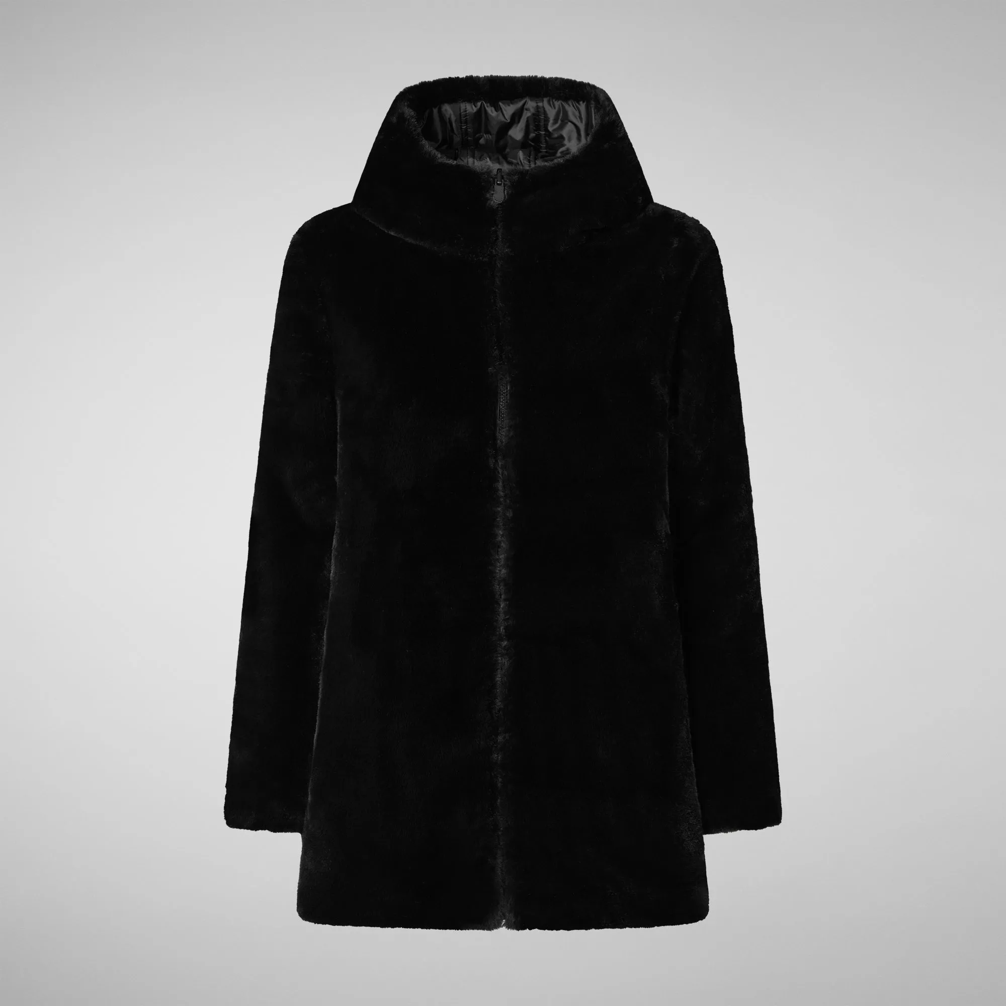 Women's Hooded Reversible Coat Bridget in Black