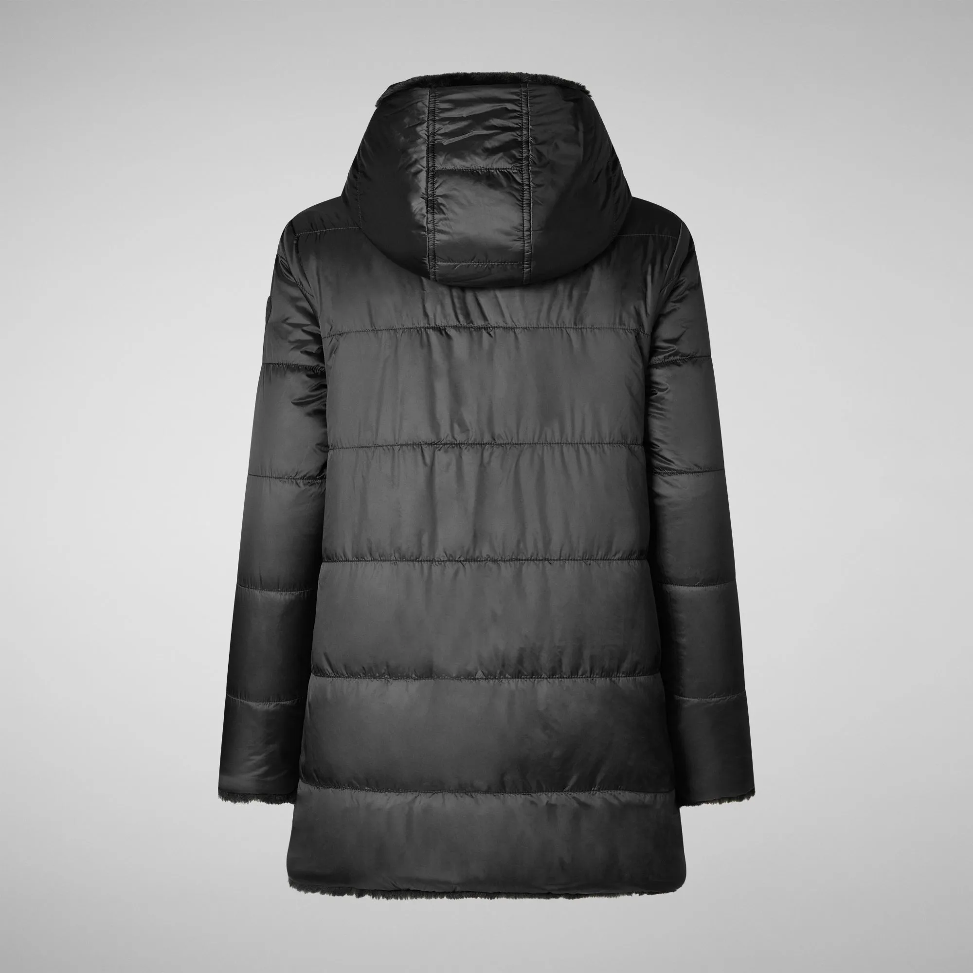 Women's Hooded Reversible Coat Bridget in Black