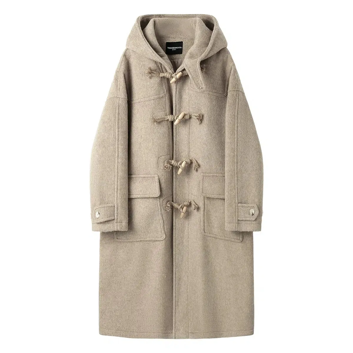 Wool Duffle Coat with Toggle Closure