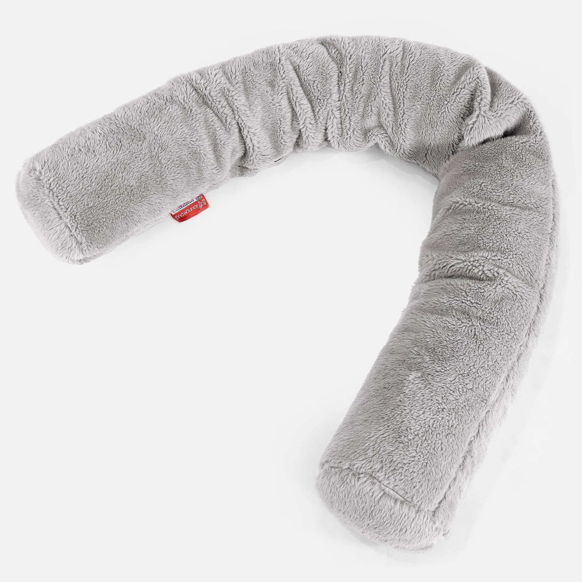 XXL Cuddle Cushion - Teddy Faux Fur Medium Grey