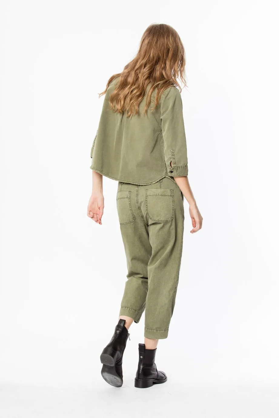 Zadig & Voltaire - Toast Mili Shacket in Kaki Green